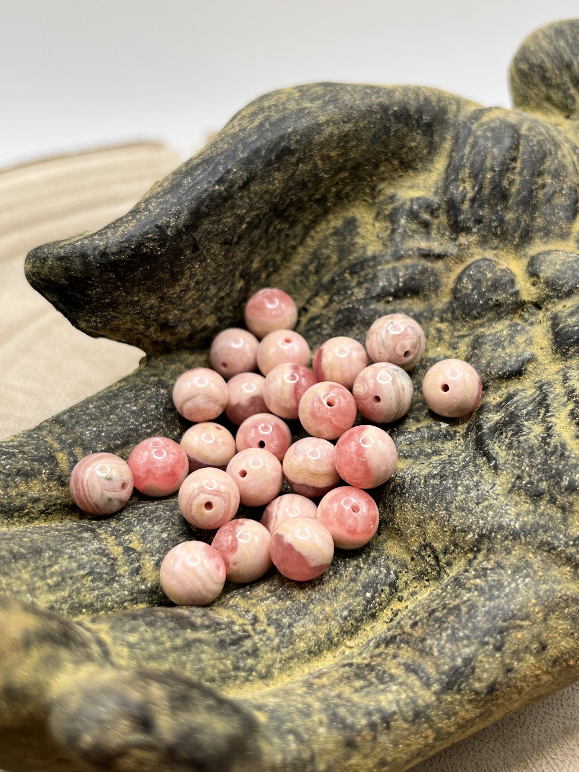 bracelet en rhodochrosite