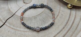 bracelet labradorite et pierre de lune