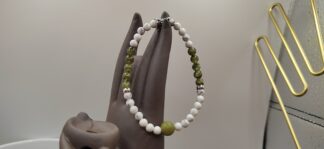 bracelet howlite et péridot